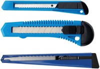 Snijmes Westcott Office 9mm met schuifsluiting en metalen houder blauw-2
