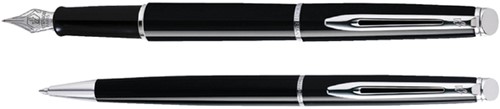 Balpen Waterman Hémisphère black lacquer CT medium-1