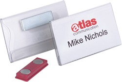 BADGE DURABLE 8116.19 MET MAGNEET 40X75MM PAK 25 STUKS