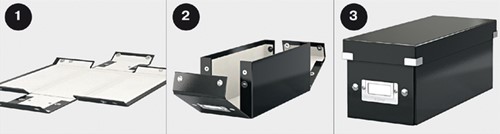 Opbergdoos Leitz Click & Store WOW middel gerecycled karton 281x200x370mm wit-3
