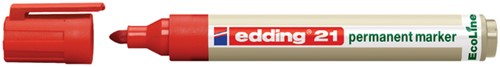 Viltstift edding 21 EcoLine rond rood 1.5-3mm