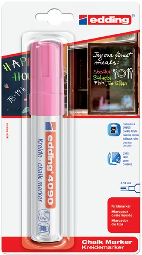 Krijtstift edding 4090 window schuin 4-15mm neon roze blister à 1 stuk
