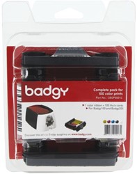LINT EVOLIS BADGY 200 YMCKO INCL 100 KAARTEN 0.76MM