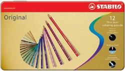 Kleurpotloden STABILO 8873 Original assorti blik à 12 stuks