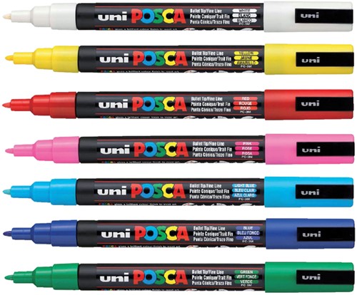 Paintmarker Uni POSCA PC3M fijn grijs-6