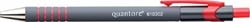 Balpen Quantore rubbergrip drukknop rood medium