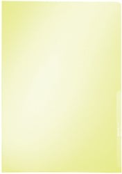 Insteekmap L-model Leitz Premium copy safe 0.15mm PVC A4 geel 100 stuks