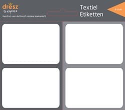 SCHOOLETIKET DRESZ BOYS TEXTIEL ZWART/GRIJS