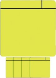 Magneet scrum 75x75mm geel 5 stuks