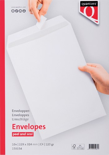 Envelop Quantore akte C4 229x324mm zelfklevend wit 10 stuks-3