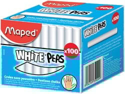 Schoolbordkrijt Maped White'Peps doos á 100 stuks wit