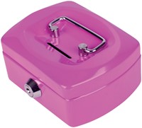 Geldkist Pavo met muntgleuf 125x95x60mm roze-1