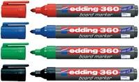Whiteboardmarker edding 360 rond 1.5-3mm assorti blister à 4 stuks-2