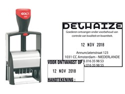 Zelfinktende woord- en datumstempels