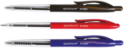 Balpen Quantore drukknop assorti 10 stuks-2