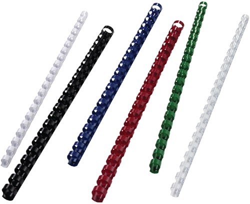 Bindrug GBC 10mm 21rings A4 wit 100 stuks-3