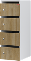 Van Esch Aquarius HP postvakkenkast - Pfleiderer hout decor - 4 Vakken (HP-1304)