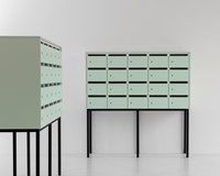 Van Esch HP postvakkenkast op poten in kleur groen