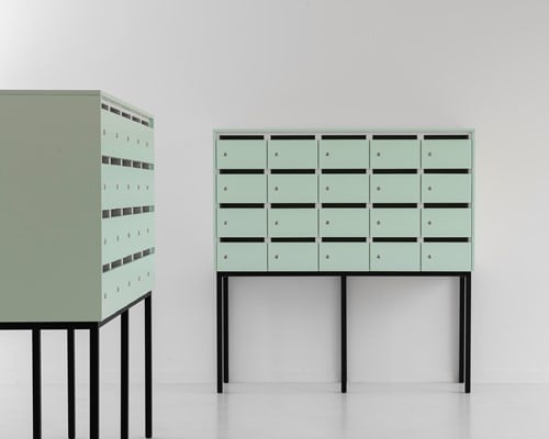 Van Esch HP postvakkenkast op poten in kleur groen