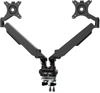 Euroseats monitorarm dubbel (incl usb-poorten) - Zwart