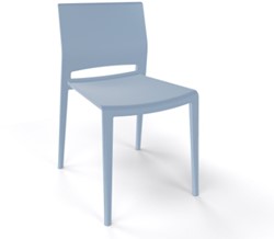 Bakhita terrasstoel blauw - Met armleggers