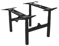 Euroseats duo elektrisch zit-sta frame - Zwart (RAL9005)