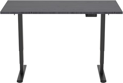 Euroseats Economy elektrisch zit-sta bureau - 140 x 80 cm - Shadow Eik (T608) - Zwart (RAL9005)-2