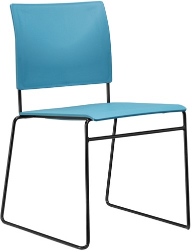 BUUR Finn kantinestoel - Zonder glijders - Zee blauw