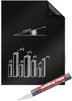 Magic-Chart Legamaster Whiteboard 600x800mm zwart 25 vel-2