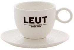 Leut koffie kop en schotel