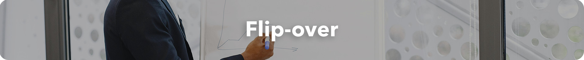 Flip-over met papier en whiteboard