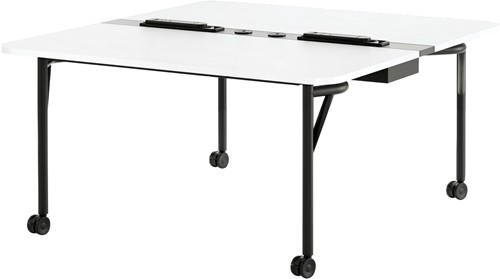 HOWE Folding Surfaces - vergadertafel - 150 x 160 cm - Met - Wit (Laminaat) - L210