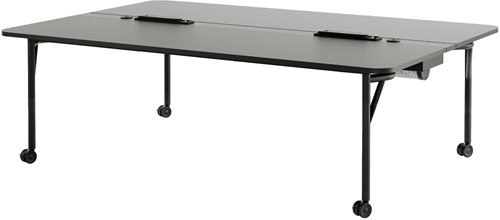 HOWE Folding Surfaces - vergadertafel - 240 x 160 cm - Met - Zwart (Laminaat) - L310