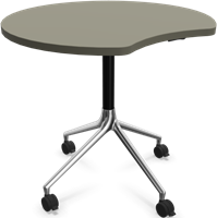HOWE AS400 tafel - Donkergrijs - Satijnzwart - B6 - Gepolijst aluminium - BS1