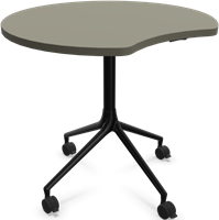 HOWE AS400 tafel - Donkergrijs - Satijnzwart - B6 - Satijnzwart - B6