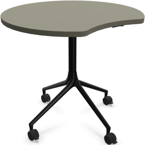 HOWE AS400 tafel - Donkergrijs - Satijnzwart - B6 - Satijnzwart - B6
