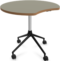 HOWE AS400 tafel - Donkergrijs (zichtbaar hout) - Satijnwit - B31 - Zwart - B7