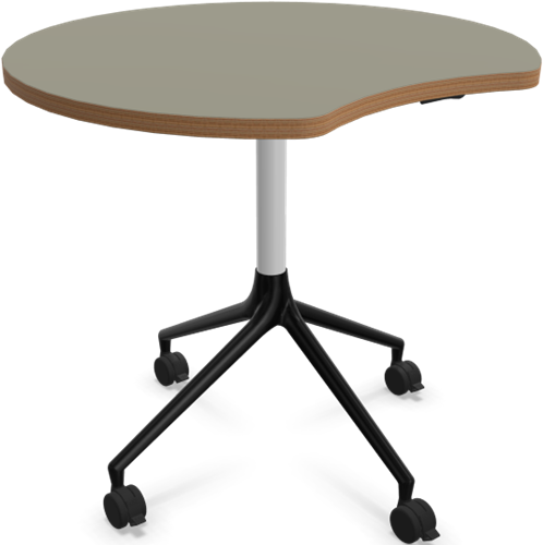 HOWE AS400 tafel - Donkergrijs (zichtbaar hout) - Satijnwit - B31 - Zwart - B7