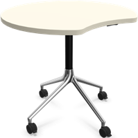 HOWE AS400 tafel - Wit - Satijnzwart - B6 - Gepolijst aluminium - BS1