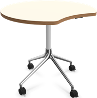 HOWE AS400 tafel - Wit (zichtbaar hout) - Satijnwit - B31 - Gepolijst aluminium - BS1