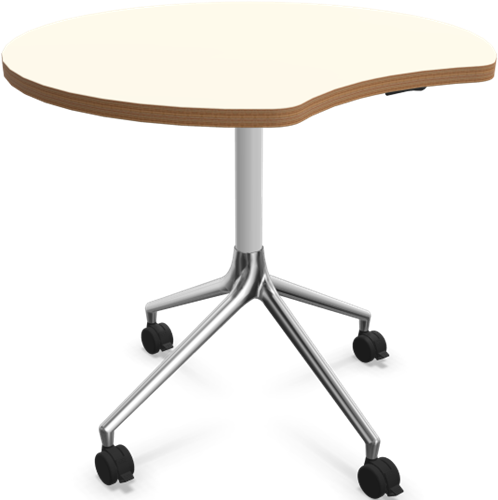 HOWE AS400 tafel - Wit (zichtbaar hout) - Satijnwit - B31 - Gepolijst aluminium - BS1