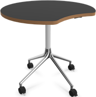 HOWE AS400 tafel - Zwart (zichtbaar hout) - Satijnwit - B31 - Gepolijst aluminium - BS1