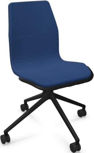 HOWE AS100 stoel - Blauw - C32U - Satijnzwart - B6
