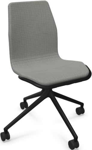 HOWE AS100 stoel - Grijs - C08U - Gepolijst aluminium - BS1