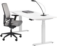 Orange Office Basic Elektrisch zit/sta bureau - 160 x 80 cm - Licht eiken - Aluminium-2