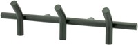 Euroseats Wandkapstok (3 haken) - Zwart