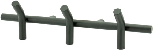 Euroseats Wandkapstok (3 haken) - Zwart