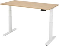 Orange Office Basic Elektrisch zit/sta bureau - 160 x 80 cm - Licht eiken - Aluminium