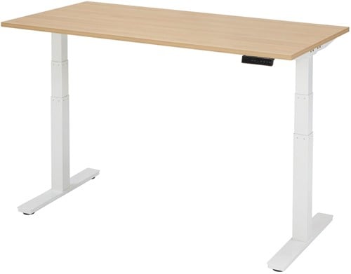 Orange Office Basic Elektrisch zit/sta bureau - 180 x 80 cm - Ahorn - Aluminium