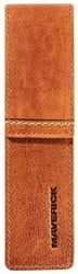 Maverick ROUGH GEAR - lederen pen etui voor 2 pennen - cognac